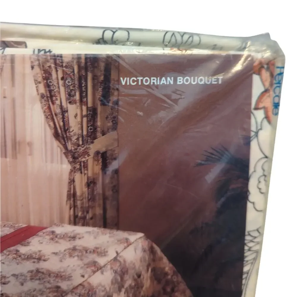 TASTEMAKER Vintage 1970s Floral Percale Victorian Bouquet Twin Fitted Sheet NEW